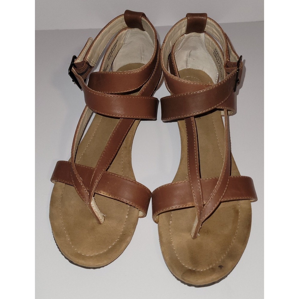 Denver Hayes Women's Brown Leather Gladiator Sandals – Size 7‎